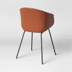 Mossman Faux Leather Tub Dining Chair Brown - Threshold™ 7 Mossman Faux Leather Tub Dining Chair Brown - Threshold™ -Whalen Furniture GUEST 8275af96 b1d8 4109 a7e2 1c34671304b3