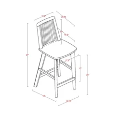 Linden Modified Windsor Wood Counter Height Barstool - Threshold™ Designed With Studio McGee -Whalen Furniture GUEST 83440ad4 363c 45f5 885d 6fc3fbd62724