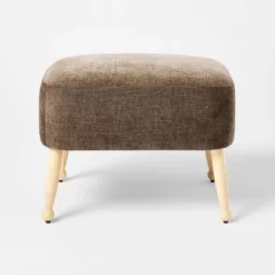 Corallina Upholstered Wooden Ottoman Natural Wood/Dark Brown - Threshold™ Designed With Studio McGee -Whalen Furniture GUEST 84718365 7e7e 49cb b5df 6c3de4dd82f9