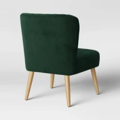 Chelidon Velvet Slipper Chair Green - Threshold™ -Whalen Furniture GUEST 84c88f78 43b2 4476 bf01 fde2ea4f4522