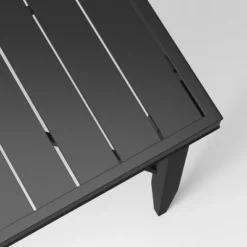 Searsburg Aluminum 6 Person Rectangle Slat Top Patio Dining Table, Outdoor Furniture - Black - Threshold™ -Whalen Furniture GUEST 85538e8e 4b99 48fb 8c4d d2d92c84f0fb