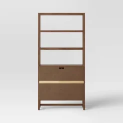 70.5" Warwick Storage Bookcase Brown - Threshold™ -Whalen Furniture GUEST 85980270 0fc8 4a5b ba6e e66fa9ae95c9