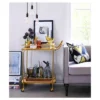 Metal, Wood, And Leather Bar Cart - Gold - Threshold™ -Whalen Furniture GUEST 8794eff1 f37e 40f1 8db5 fcd72f9fc23e