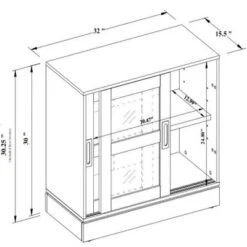 32" Promontory Sliding Glass 2 Door Cabinet - Threshold™ Designed With Studio McGee 19 32" Promontory Sliding Glass 2 Door Cabinet - Threshold™ Designed With Studio McGee -Whalen Furniture GUEST 886a1690 8c08 4bfa 84cf 5fb1b76c3fe4