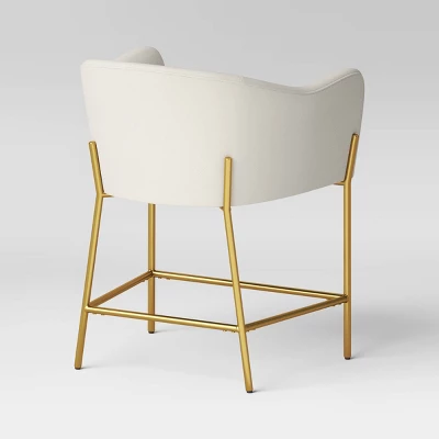 Gladden Barrel Counter Height Stool Cream Boucle/Brass - Opalhouse™ Designed With Jungalow™ 5 Gladden Barrel Counter Height Stool Cream Boucle/Brass - Opalhouse™ Designed With Jungalow™ - Image 3
