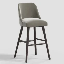 Geller Modern Counter Height Barstool In Shiny Velvet - Threshold™ -Whalen Furniture GUEST 899714a1 1e63 4781 a275 4038bd990047