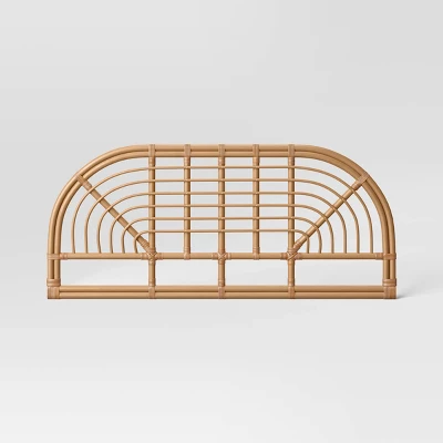 Full/Queen Corrie Rattan Headboard Light Brown - Threshold™: Boho Style, Wicker Detail, No Assembly Required 4 Full/Queen Corrie Rattan Headboard Light Brown - Threshold™: Boho Style, Wicker Detail, No Assembly Required - Image 2