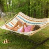 13' Pillowtop Outdoor Fabric Hammock With Spreader Bar Terracotta Pink - Threshold™ -Whalen Furniture GUEST 89b4be09 14df 40a3 b767 27d36ffb6cef