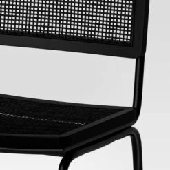 Errol Cane And Wood Counter Height Barstool With Metal Legs Black - Threshold™ -Whalen Furniture GUEST 8d531c38 f04f 47f8 a38f a23cf11cc959