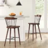 Delway Curved Back Mixed Material Counter Height Barstool Walnut - Threshold™ -Whalen Furniture GUEST 8d5acda5 0082 43c7 bb92 8cea3fd0ee25