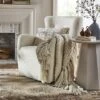 Kessler Swivel Accent Chair Cream Faux Shearling - Threshold™ Designed With Studio McGee: Luxury Glam Furniture, No Assembly Required -Whalen Furniture GUEST 8eed6bfc 63d7 4aea 9cad 0b86c9a27a18