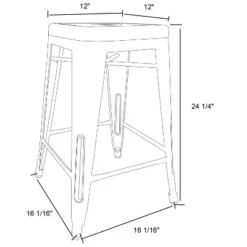 Set Of 2 24" Carlisle Metal Counter Height Barstool - Threshold™ -Whalen Furniture GUEST 91e0f699 886c 4f22 8477 2dde73c1a713