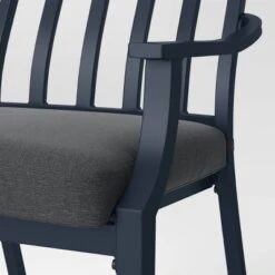 2pc Fairmont Stationary Outdoor Patio Dining Chairs Arm Chairs Black - Threshold™ -Whalen Furniture GUEST 93b3d878 5c10 4c28 a687 063fbcfa7688