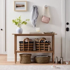 Gretna Narrow Console Table Natural - Threshold™ -Whalen Furniture GUEST 94eb8c76 77dd 4947 a174 c95e76f2a795