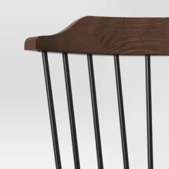 Delway Curved Back Mixed Material Dining Chair Walnut - Threshold™ -Whalen Furniture GUEST 951c12c9 d54a 4914 82d1 b9720caac2bd