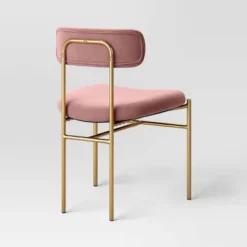 Orion Luxe Dining Chair With Brass Legs Blush Velvet - Threshold™ -Whalen Furniture GUEST 95e896b0 31de 452f 9f0c 7e8bf7ba7238 1