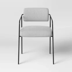 Smyth Metal Frame Upholstered Dining Chair Gray - Threshold™ -Whalen Furniture GUEST 95e91511 f99f 4c97 98c7 cca933e075b7