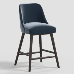 Geller Counter Height Barstool In Shiny Velvet - Threshold™ -Whalen Furniture GUEST 96359262 3ea2 4d28 ac85 e6aa57e23628