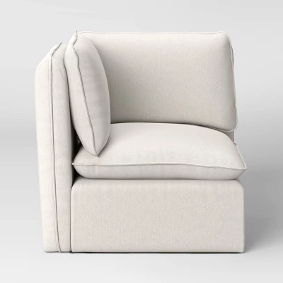 Haven French Seam Modular Sectional Sofa Cream (Corner Piece) - Threshold™ 4 Haven French Seam Modular Sectional Sofa Cream (Corner Piece) - Threshold™ - Image 2