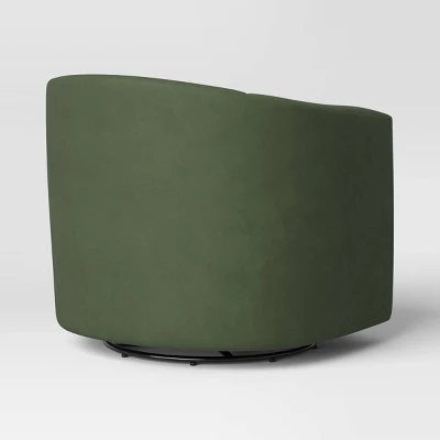 Large Aveline Swivel Chair Olive Velvet - Threshold™ 4 Large Aveline Swivel Chair Olive Velvet - Threshold™ - Image 2