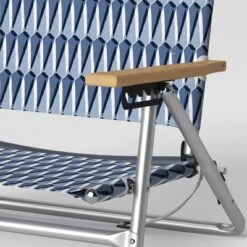 5 Position Beach Chair With Aluminum Frame & Wood Arms - Threshold™ -Whalen Furniture GUEST 97ae4a09 d58f 41af b73d 625d9a0d66e8