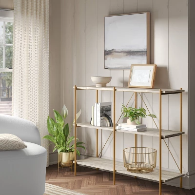 39" Elowen 3 Shelf Bookcase - Threshold™ 3 39" Elowen 3 Shelf Bookcase - Threshold™