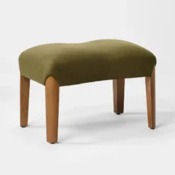 Wood Leg Ottoman Green - Threshold™ Designed With Studio McGee -Whalen Furniture GUEST 98c83999 b41a 4ba9 8536 57f343c2b680