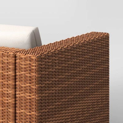 Brookfield Steel Wicker Loveseat - Light Brown - Threshold™ 6 Brookfield Steel Wicker Loveseat - Light Brown - Threshold™ - Image 4