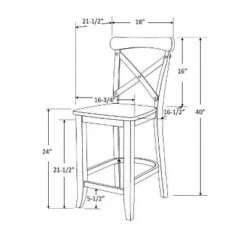 24" Litchfield X-Back Counter Height Barstool - Threshold -Whalen Furniture GUEST 99407a70 41f2 4da8 bc4b b2a1a245ab59