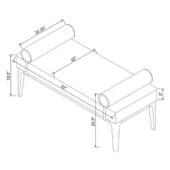 Randolph Bench With Bolster Pillows Linen - Threshold™ Designed With Studio McGee -Whalen Furniture GUEST 9983e70b 7f9e 4bcf a332 1d6fe6933ce7