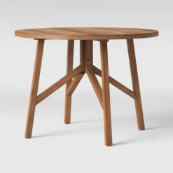 42" Clarksburg Cross Leg Wood Dining Table Round Brown - Threshold™ -Whalen Furniture GUEST 9da49033 6056 457e b724 01a9c584f41e