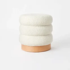 Clarkdale Channel Tufted Ottoman With Wood Base - Threshold™ Designed With Studio McGee -Whalen Furniture GUEST 9e78f4ea 34e1 4b4c 8927 610a96c011f0