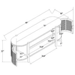Portola Hills Caned Door TV Stand For TVs Up To 60" - Threshold™ Designed With Studio McGee -Whalen Furniture GUEST a0956830 d71f 43eb 95fa 09eff023a340