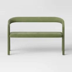 Lana Curved Back Upholstered Dining Bench Olive Green Velvet - Threshold™ -Whalen Furniture GUEST a0a0433f b3f3 446f a79d 38e60192197f