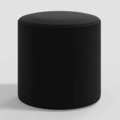 Round Thalia Ottoman In Velvet - Skyline Furniture -Whalen Furniture GUEST a21e79c3 a53d 4fa4 9786 ee661912914f