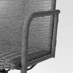 2pc Granby Padded Wicker Outdoor Patio Dining Chairs Swivel Chairs Gray - Threshold™ -Whalen Furniture GUEST a2329e13 28a4 4d79 b964 0664d43c43fa