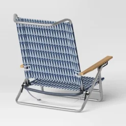 5 Position Beach Chair With Aluminum Frame & Wood Arms - Threshold™ -Whalen Furniture GUEST a2ecffc2 8298 48e2 9451 f769ebfbd8ba