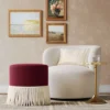Fringe Drum Ottoman In Velvet - Threshold™ -Whalen Furniture GUEST a319b22c cb7a 4ae2 a0e6 4cc18b18e730