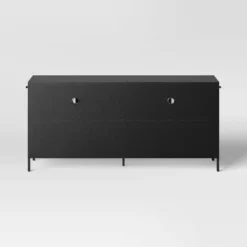 Half Glass TV Stand For TVs Up To 60" Black - Threshold™ 9 Half Glass TV Stand For TVs Up To 60" Black - Threshold™ -Whalen Furniture GUEST a42819a2 9e13 4ac9 88af 1fd74a157ca8