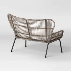 Steel And Wicker Latigo Rust Resistant Outdoor Patio Loveseat Arm Chair Gray - Threshold™ -Whalen Furniture GUEST a5852e61 5760 44c2 bf78 b6a5f3e3be6f