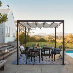 Fairmont Rectangle Steel Patio Dining Table, Outdoor Furniture - Black - Threshold™ 14 Fairmont Rectangle Steel Patio Dining Table, Outdoor Furniture - Black - Threshold™ -Whalen Furniture GUEST a8a8b032 4105 410f b9f9 776d31aac4c1