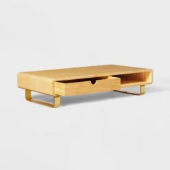 Monitor Riser With USB And Wireless Charging Brown - Threshold™ -Whalen Furniture GUEST aab00da1 6bb3 4079 920f 355fec806509