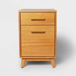 Wood Mid Century File Cabinet Light Brown - Threshold™ -Whalen Furniture GUEST aae377f9 606a 4e16 8f0f 646dc9a13826