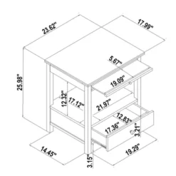 Shelburne Nightstand With Drawer/Shelf - Threshold™ 16 Shelburne Nightstand With Drawer/Shelf - Threshold™ -Whalen Furniture GUEST ab93581e 1081 48d1 8a6b 8e5321dbf361