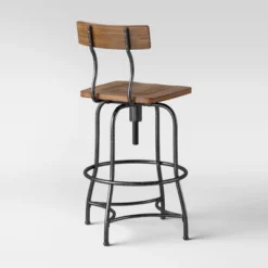 Woodsboro Adjustable Barstool Brown - Threshold™ -Whalen Furniture GUEST abdb0bde 7acc 43ee 8f86 d27ad9675953