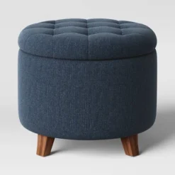 Tufted Round Storage Ottoman - Threshold -Whalen Furniture GUEST ac3ff38e 3c31 442a 8cdd 27eb008a7b3d