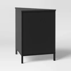 Mesh Corner Cabinet Black - Threshold™: Sleek Metal Storage With Golden Handles, V-Shaped Design -Whalen Furniture GUEST b02eaaf9 f143 40eb 8319 2cc4165da8e5