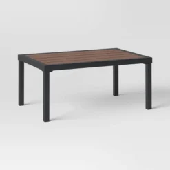 Bryant 2pc Faux Wood Patio Loveseat & Coffee Table - Gray/Natural - Threshold™ -Whalen Furniture GUEST b1ce228e 4d90 41bf 8569 6b971c072569