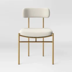 Orion Luxe Dining Chair With Brass Legs Gray Velvet - Threshold™ -Whalen Furniture GUEST b23511ca 434e 490b 87fd 83b3025ff503