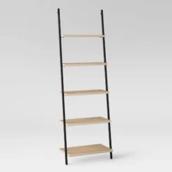 72" Loring 5 Shelf Leaning Bookshelf - Threshold™ -Whalen Furniture GUEST b2f506da fcdc 4735 b10b d49aa58dbbd8